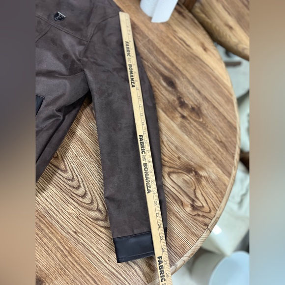 F Collection Sz. L Men's Italian Faux Suede & Leather Jacket  (never worn). - Picture 9 of 15